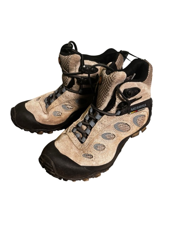 Merrell Shoes - Merrell Women's CHAMELEON II  Wrap Gore Tex  8  TAUPE/SKY BLUE Size 7.5